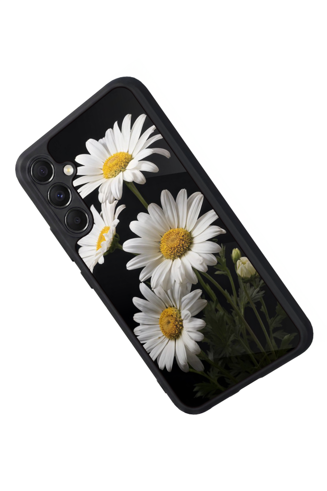 Samsung Galaxy M34 Uyumlu Papatya Tasarımlı Glossy Premium Kılıf