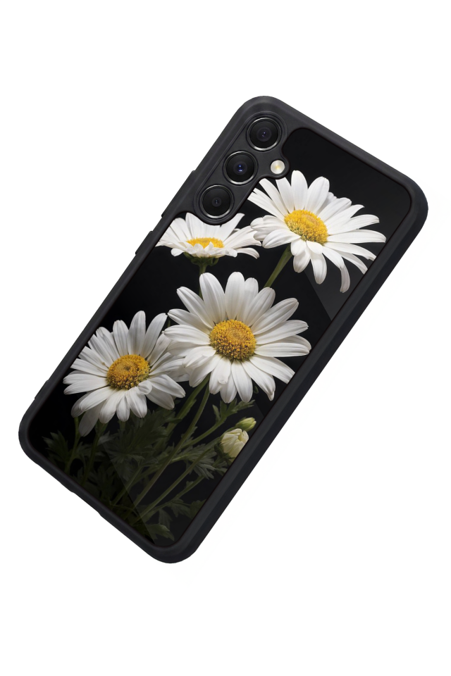 Samsung Galaxy M34 Uyumlu Papatya Tasarımlı Glossy Premium Kılıf