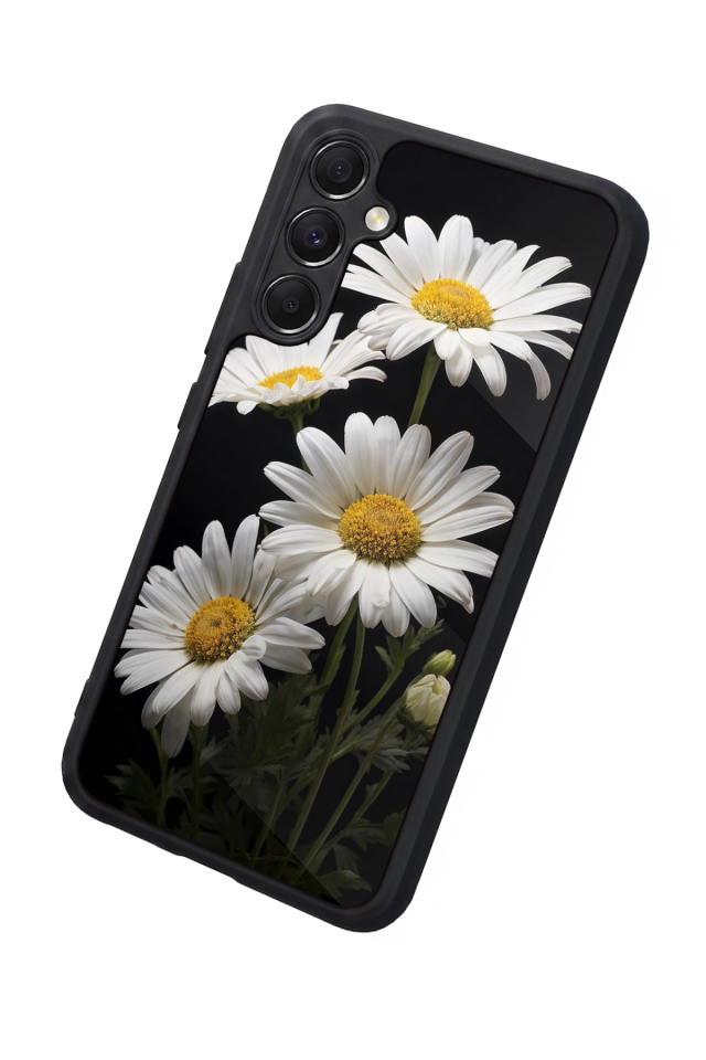 Samsung Galaxy M34 Uyumlu Papatya Tasarımlı Glossy Premium Kılıf