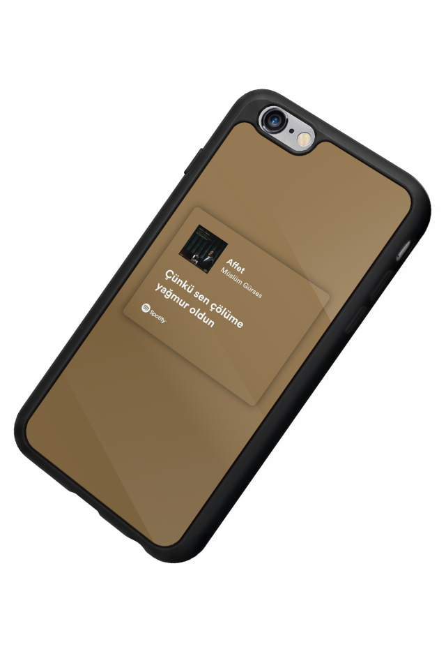 iPhone 6 Plus Uyumlu Sarki Sozleri Tasarımlı Glossy Premium Kılıf