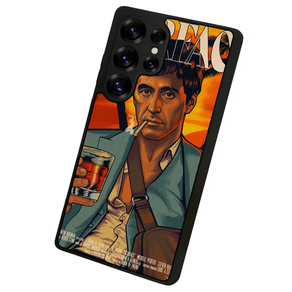 Samsung Galaxy S25 Ultra Uyumlu Scarface Tasarımlı Glossy Premium Kılıf