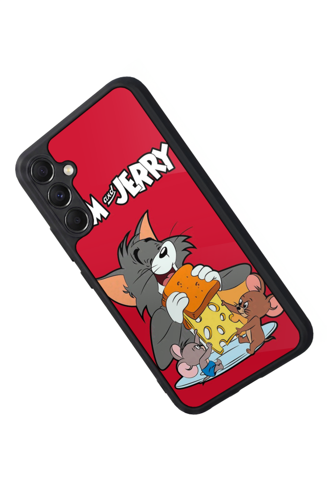 Samsung Galaxy A34 Uyumlu Tom And Jerry Tasarımlı Glossy Premium Kılıf
