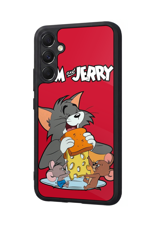 Samsung Galaxy A34 Uyumlu Tom And Jerry Tasarımlı Glossy Premium Kılıf