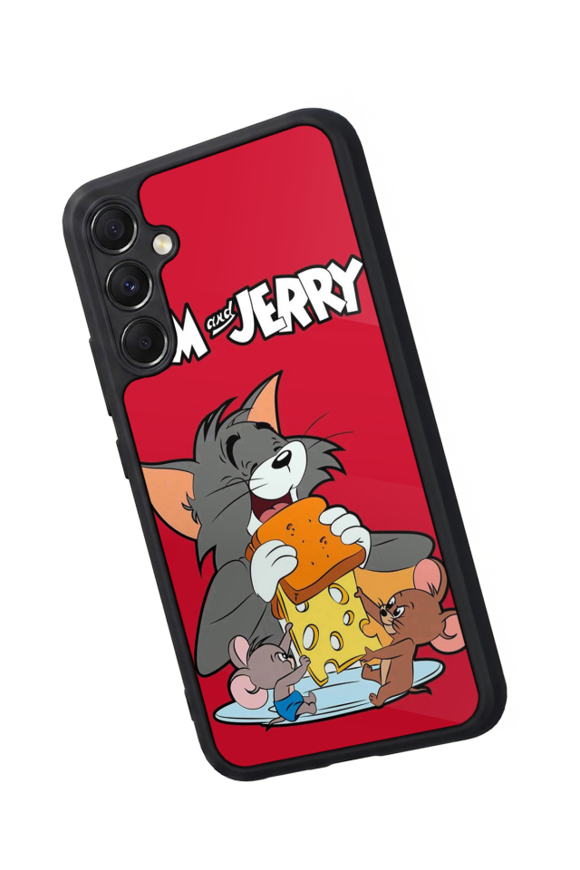 Samsung Galaxy A34 Uyumlu Tom And Jerry Tasarımlı Glossy Premium Kılıf