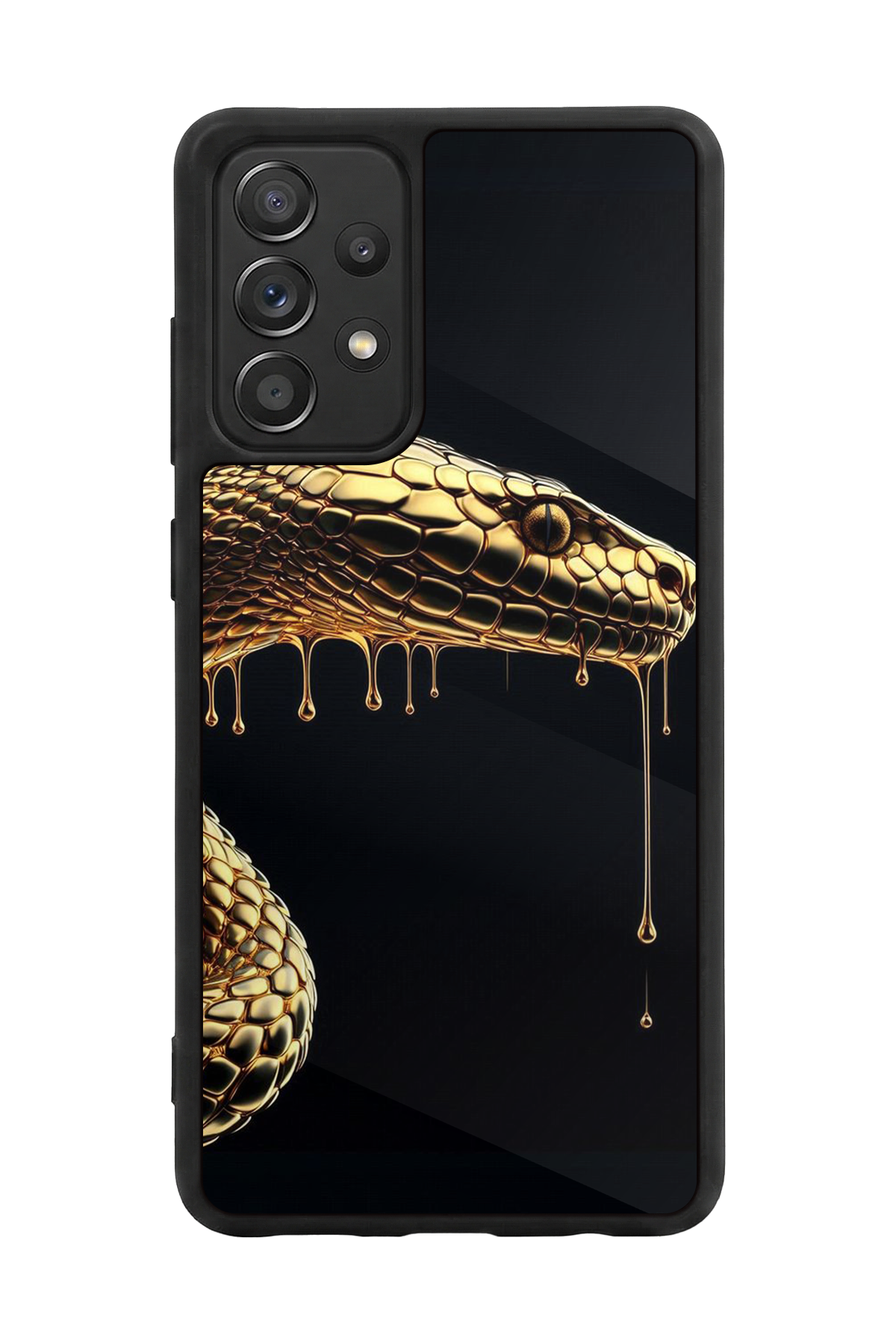 Samsung Galaxy A72 Uyumlu Yılan Tasarımlı Glossy Premium Kılıf
