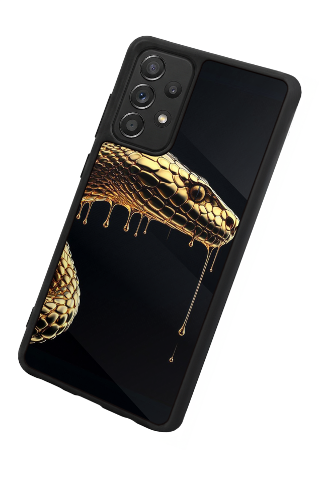Samsung Galaxy A72 Uyumlu Yılan Tasarımlı Glossy Premium Kılıf