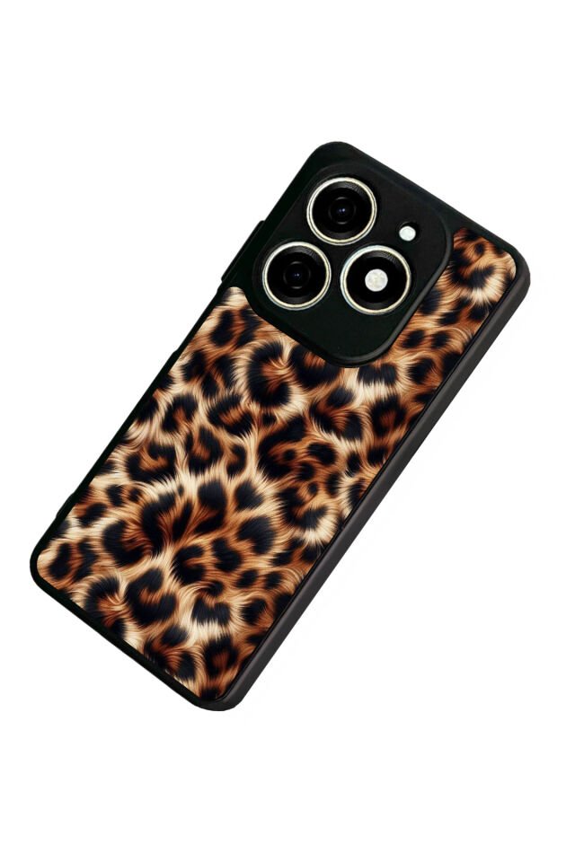 Tecno Spark 20/20C Uyumlu Leopar Tasarımlı Glossy Premium Kılıf