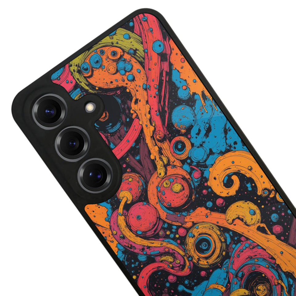 Samsung Galaxy S25 Uyumlu Abstract Tasarımlı Glossy Premium Kılıf