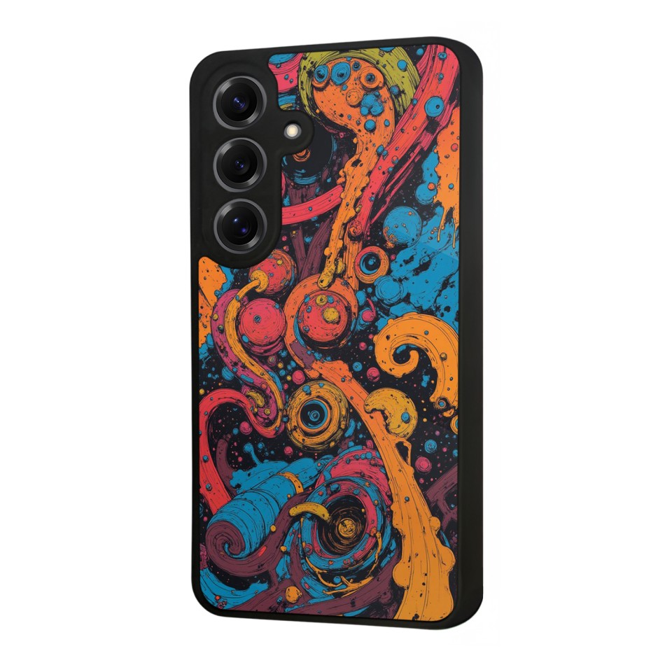 Samsung Galaxy S25 Uyumlu Abstract Tasarımlı Glossy Premium Kılıf