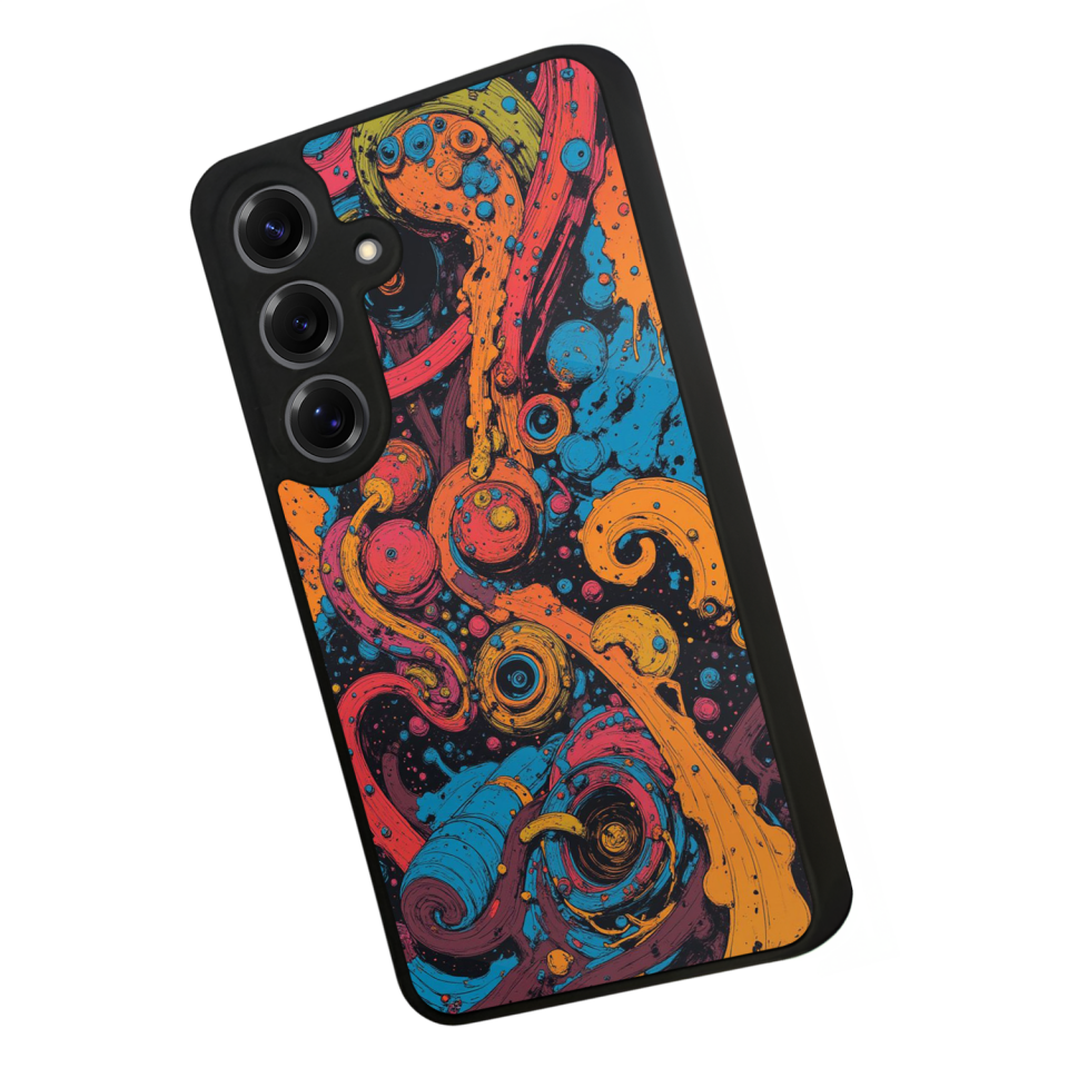 Samsung Galaxy S25 Uyumlu Abstract Tasarımlı Glossy Premium Kılıf