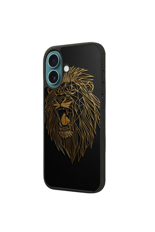 iPhone 16 Plus Uyumlu Aslan Tasarımlı Glossy Premium Kılıf