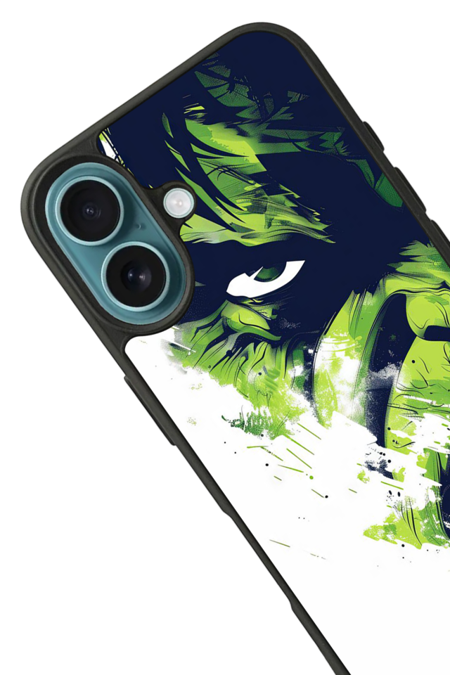 iPhone 16 Plus Uyumlu Hulk Tasarımlı Glossy Premium Kılıf