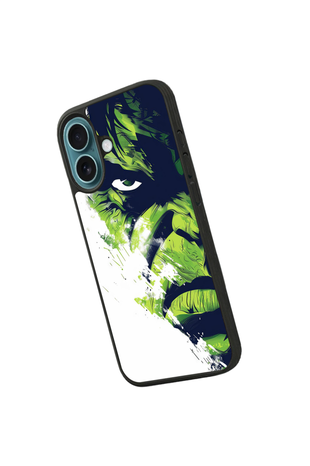 iPhone 16 Plus Uyumlu Hulk Tasarımlı Glossy Premium Kılıf
