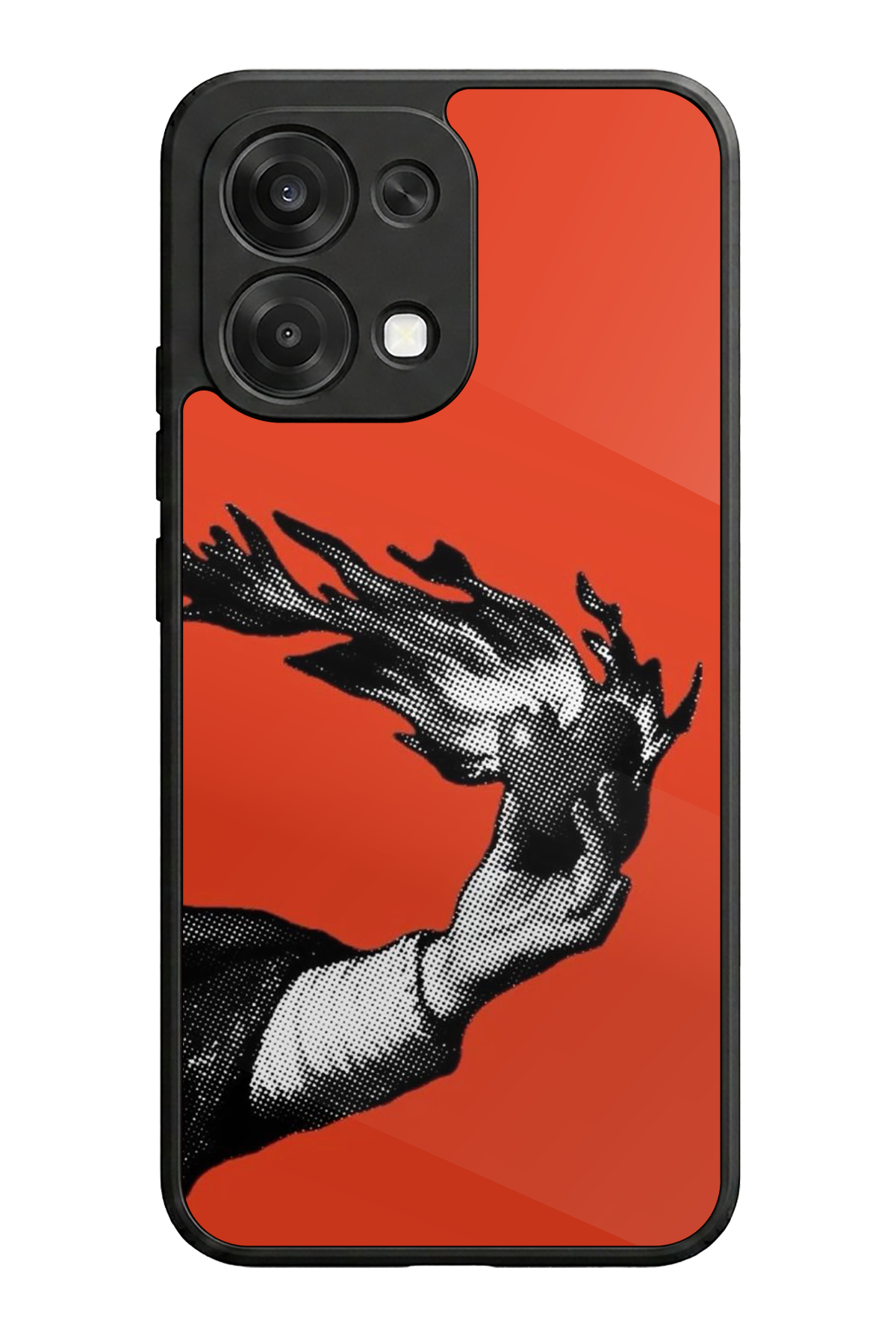 Oppo A6 Pro Uyumlu Kirmizi Tasarımlı Glossy Premium Kılıf