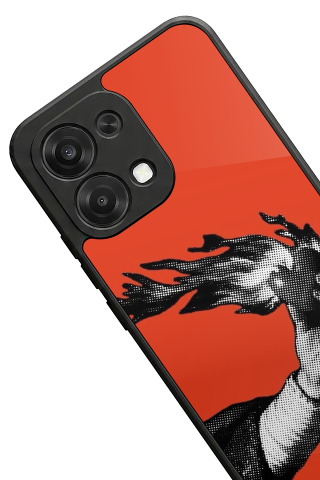 Oppo A6 Pro Uyumlu Kirmizi Tasarımlı Glossy Premium Kılıf