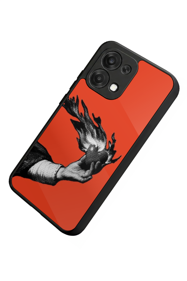 Oppo A6 Pro Uyumlu Kirmizi Tasarımlı Glossy Premium Kılıf