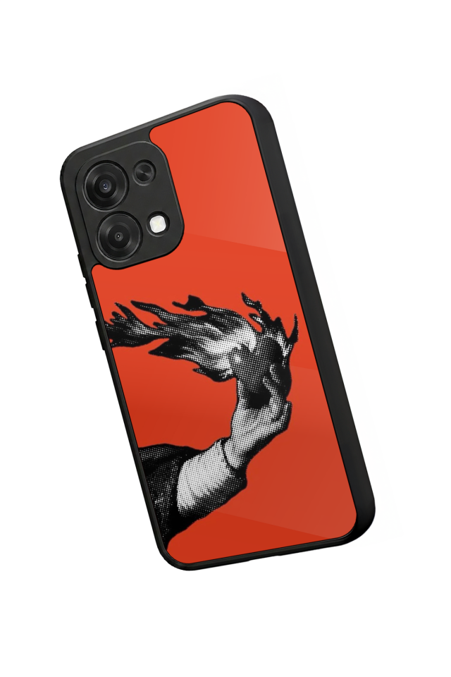 Oppo A6 Pro Uyumlu Kirmizi Tasarımlı Glossy Premium Kılıf