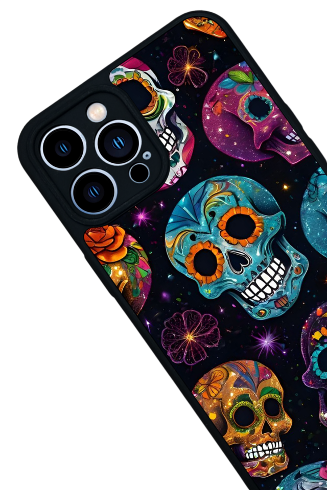 iPhone 12 Pro Max Uyumlu KuruKafa Tasarımlı Glossy Premium Kılıf
