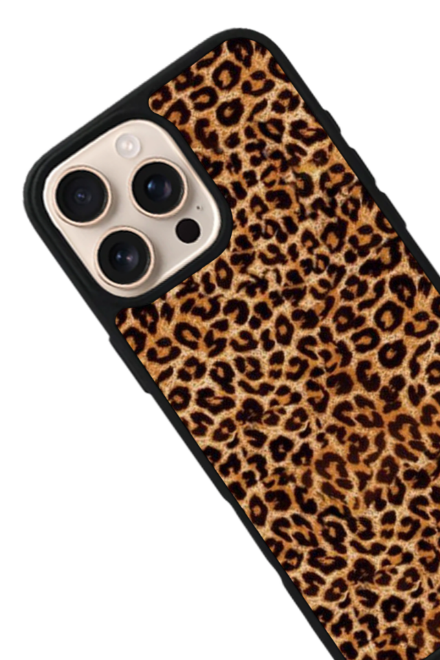 iPhone 15 Pro Max Uyumlu Leopar Tasarımlı Glossy Premium Kılıf