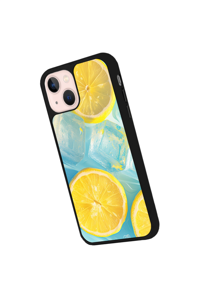 iPhone 14 Plus Uyumlu Limon Tasarımlı Glossy Premium Kılıf