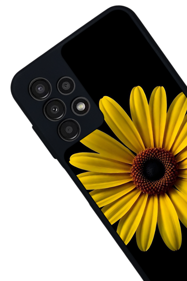 Samsung Galaxy A13 Uyumlu Papatya Tasarımlı Glossy Premium Kılıf