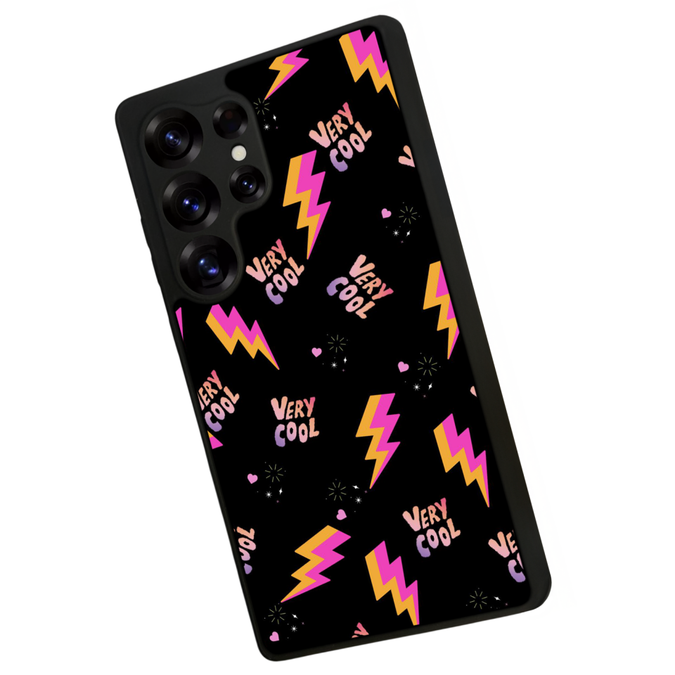 Samsung Galaxy S25 Ultra Uyumlu Simsek Tasarımlı Glossy Premium Kılıf