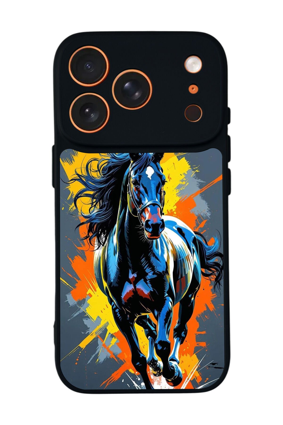 iPhone 17 Pro Max Uyumlu At Horse Tasarımlı Glossy Premium Kılıf