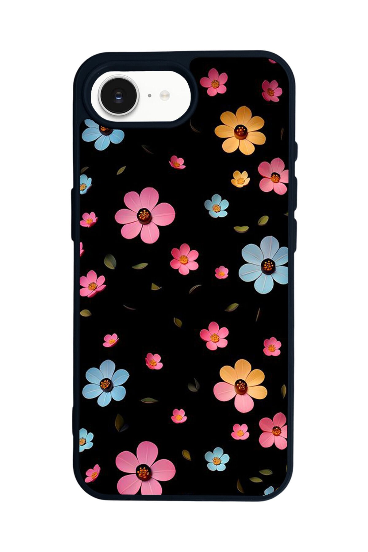 iPhone 16E Uyumlu Cicek Tasarımlı Glossy Premium Kılıf