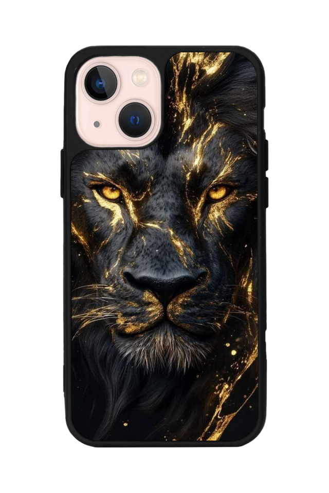 iPhone 15 Uyumlu Aslan Tasarımlı Glossy Premium Kılıf