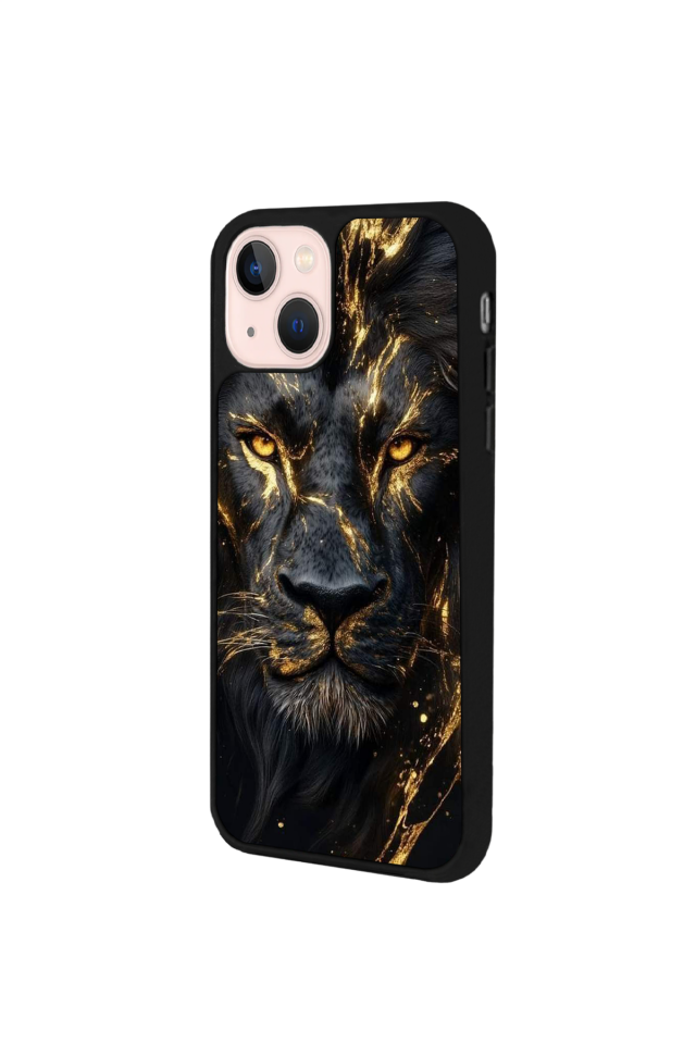 iPhone 15 Uyumlu Aslan Tasarımlı Glossy Premium Kılıf