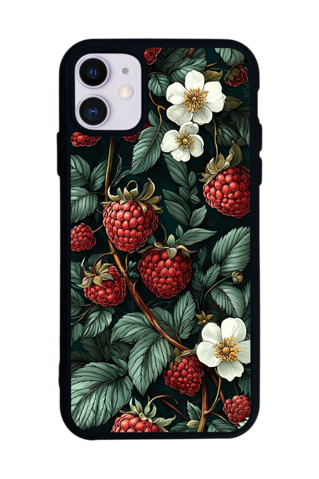 iPhone 11 Uyumlu Botanik Tasarımlı Glossy Premium Kılıf