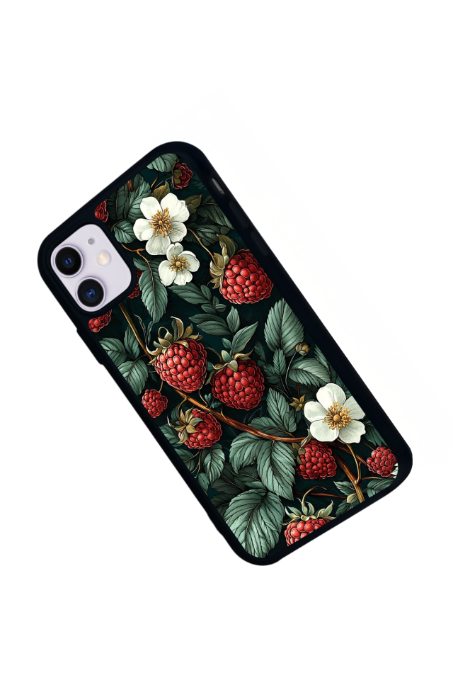 iPhone 11 Uyumlu Botanik Tasarımlı Glossy Premium Kılıf
