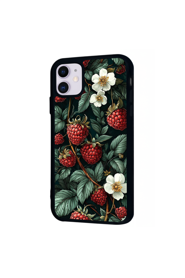 iPhone 11 Uyumlu Botanik Tasarımlı Glossy Premium Kılıf