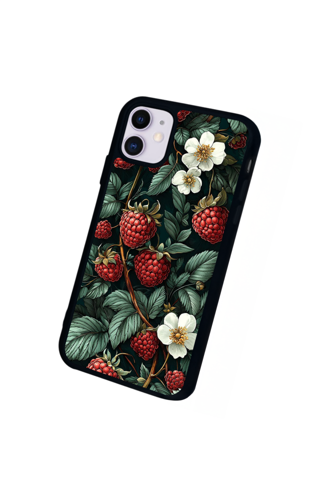 iPhone 11 Uyumlu Botanik Tasarımlı Glossy Premium Kılıf
