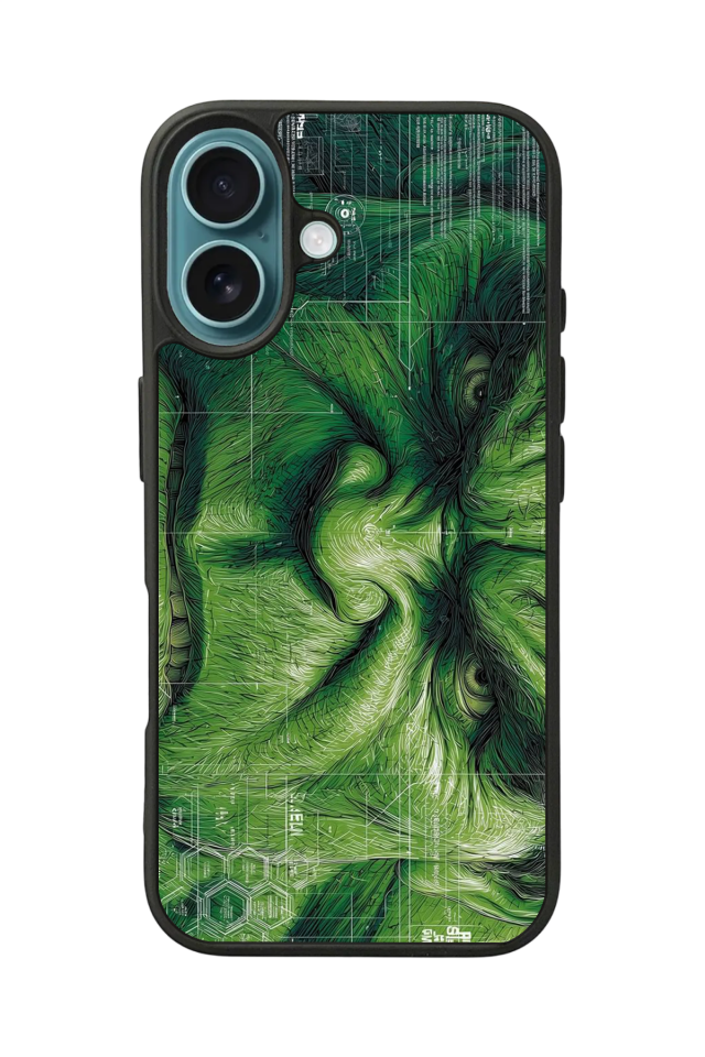 iPhone 16 Plus Uyumlu Hulk Tasarımlı Glossy Premium Kılıf