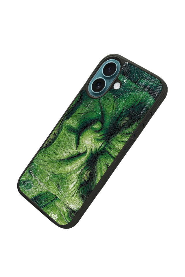 iPhone 16 Plus Uyumlu Hulk Tasarımlı Glossy Premium Kılıf