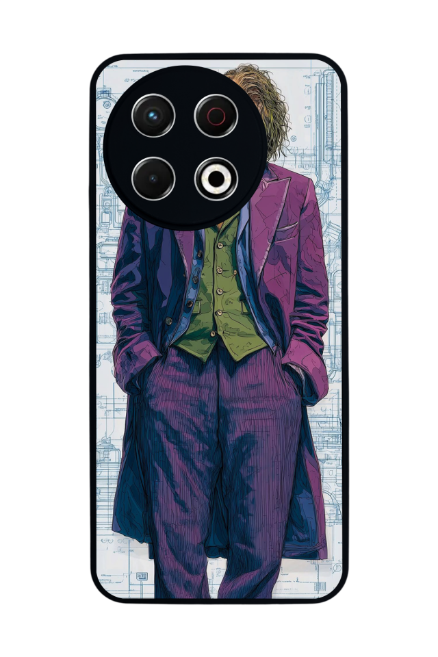 Tecno Spark 30 Pro Uyumlu Joker Tasarımlı Glossy Premium Kılıf
