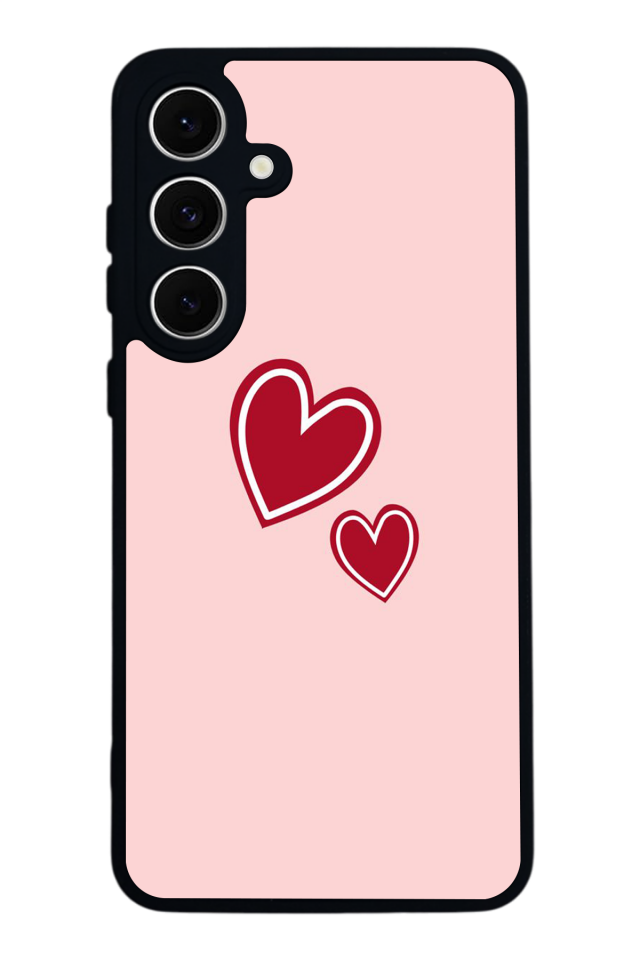 Samsung Galaxy S24 FE Uyumlu Kalp Love Tasarımlı Glossy Premium Kılıf