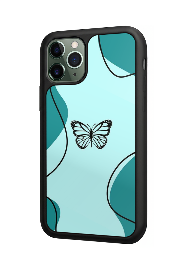 iPhone 11 Pro Max Uyumlu Kelebek Tasarımlı Glossy Premium Kılıf