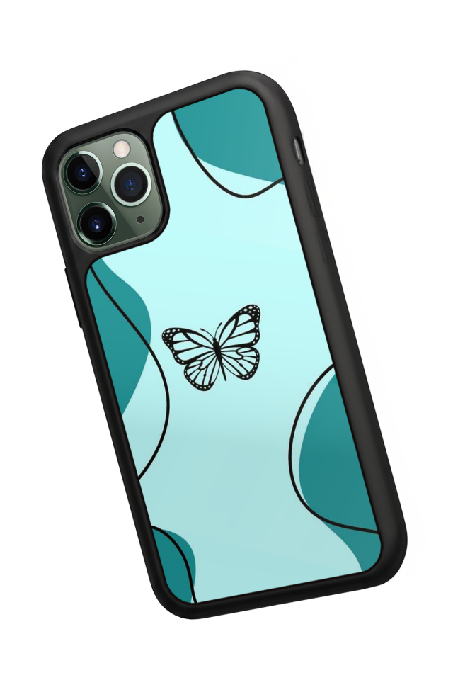 iPhone 11 Pro Max Uyumlu Kelebek Tasarımlı Glossy Premium Kılıf