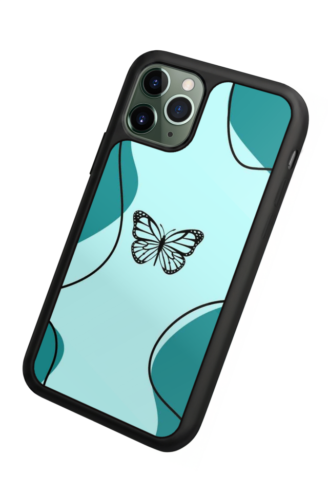 iPhone 11 Pro Max Uyumlu Kelebek Tasarımlı Glossy Premium Kılıf