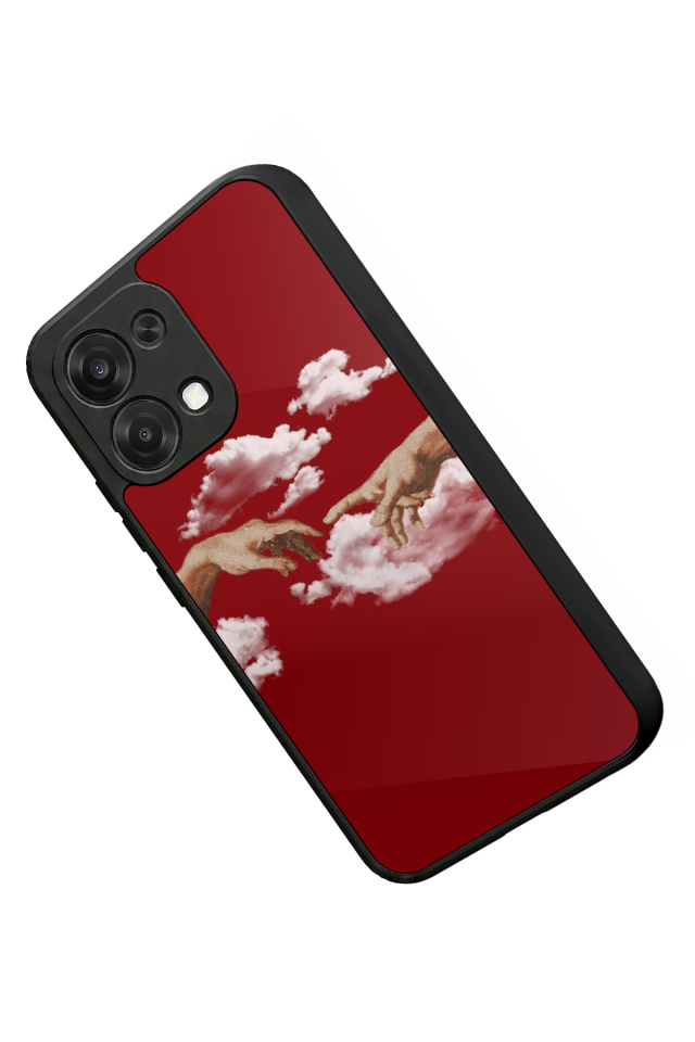 Oppo A6 Pro Uyumlu Kirmizi Tasarımlı Glossy Premium Kılıf