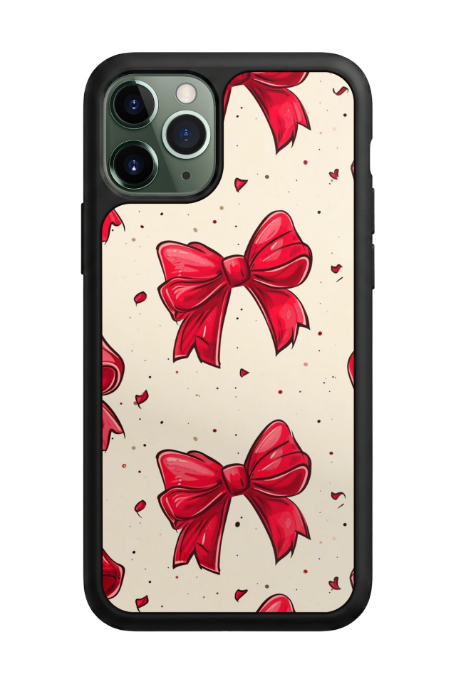 iPhone 11 Pro Uyumlu Kurdele Tasarımlı Glossy Premium Kılıf