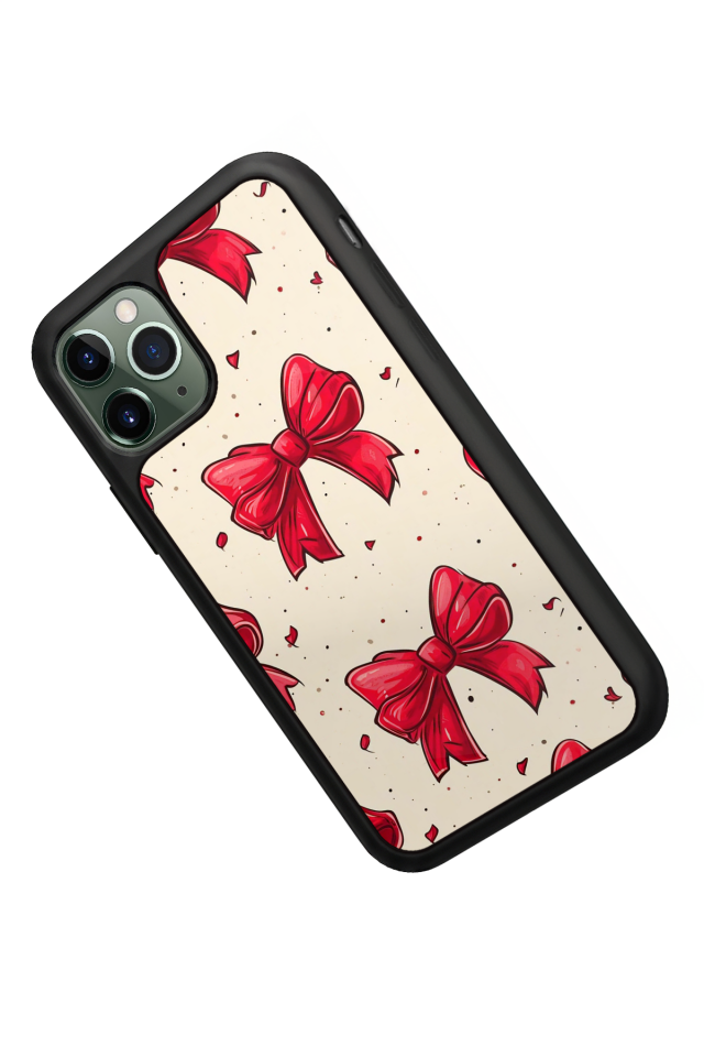 iPhone 11 Pro Uyumlu Kurdele Tasarımlı Glossy Premium Kılıf