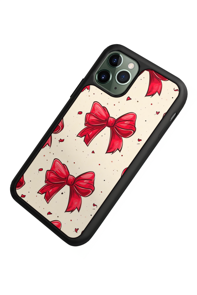 iPhone 11 Pro Uyumlu Kurdele Tasarımlı Glossy Premium Kılıf