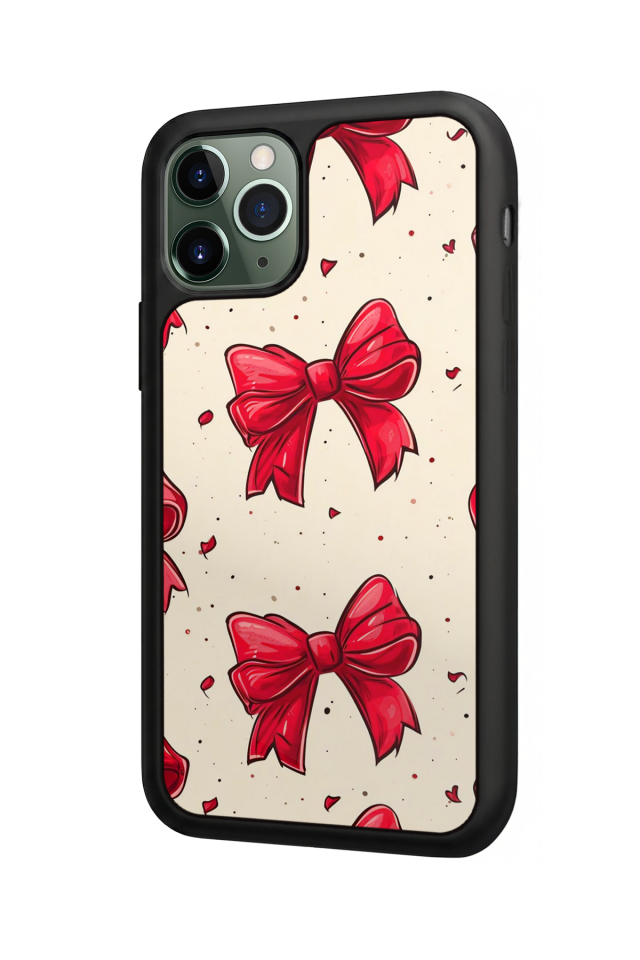 iPhone 11 Pro Uyumlu Kurdele Tasarımlı Glossy Premium Kılıf
