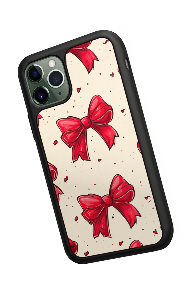 iPhone 11 Pro Uyumlu Kurdele Tasarımlı Glossy Premium Kılıf