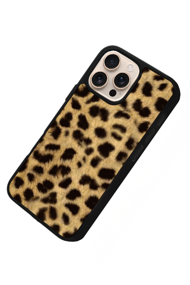iPhone 15 Pro Max Uyumlu Leopar Tasarımlı Glossy Premium Kılıf