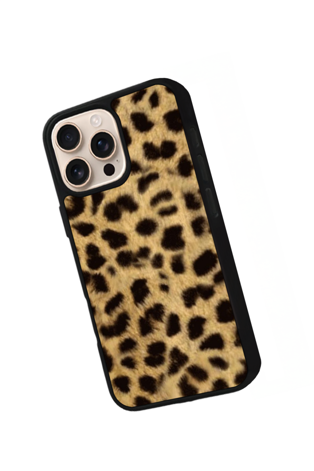 iPhone 15 Pro Max Uyumlu Leopar Tasarımlı Glossy Premium Kılıf