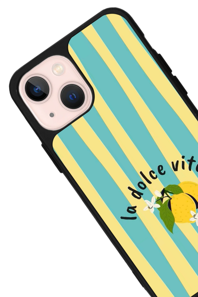 iPhone 14 Plus Uyumlu Limon Tasarımlı Glossy Premium Kılıf